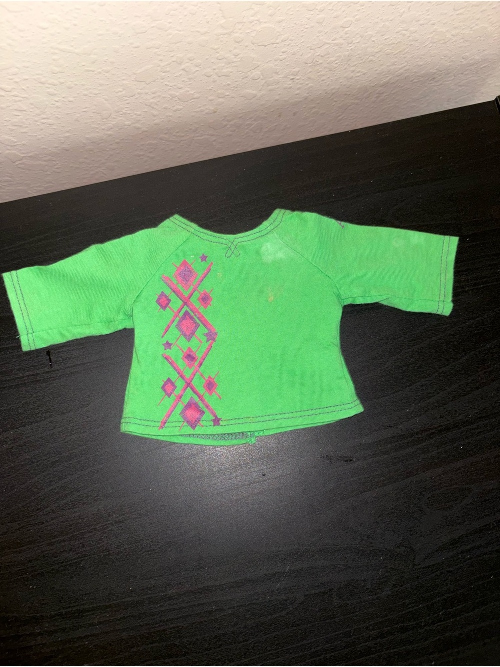 American Girl Doll Green Skateboard Top